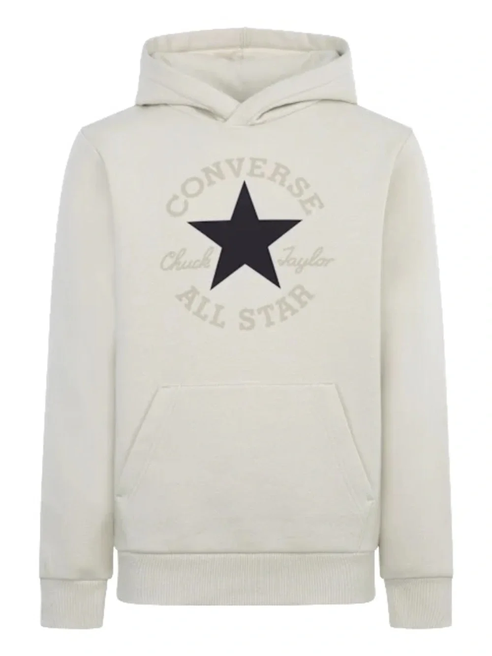 Converse Cream pullover Hoodie with Black Star Logo